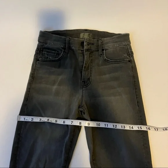 MOTHER Women's Skinny Jeans in Dark Gray - Picture 8 of 8